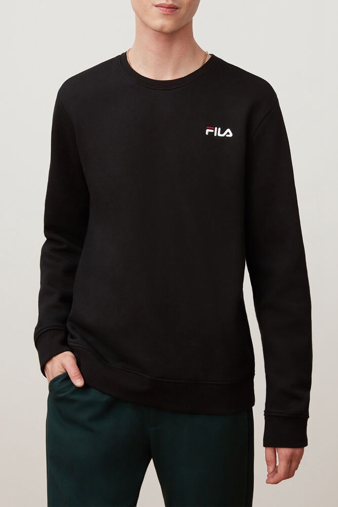 Fila Sweatshirt Mens Black Colona - Ireland 59208-YNBM